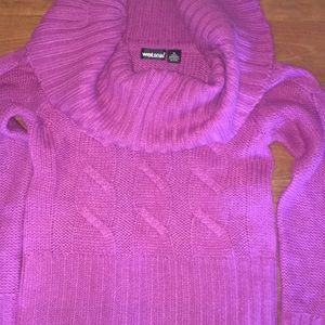 Beautiful fushia colored cowl neck sweater